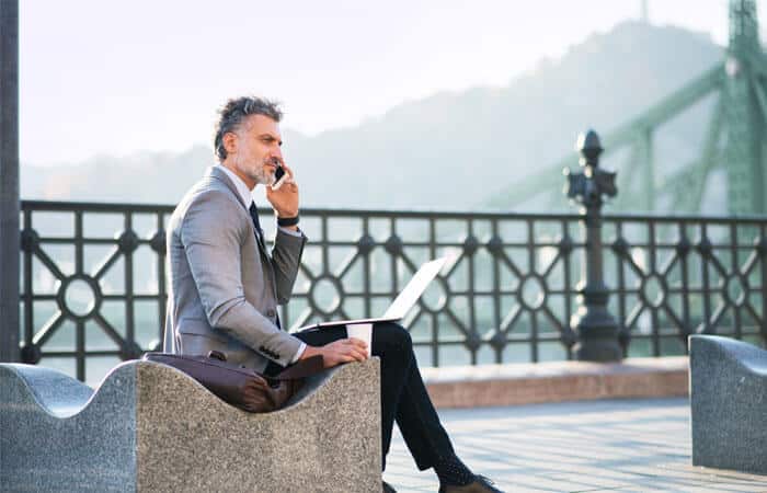 Businessman on phone